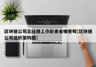 区块链公司总经理工作职责有哪些呢[区块链公司组织架构图]